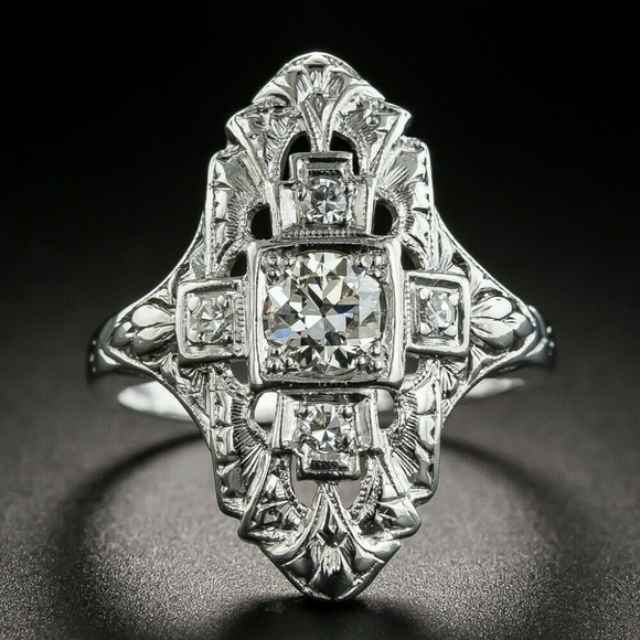 Jewelry - New 925 Silver Round Cut White Sapphire Ring